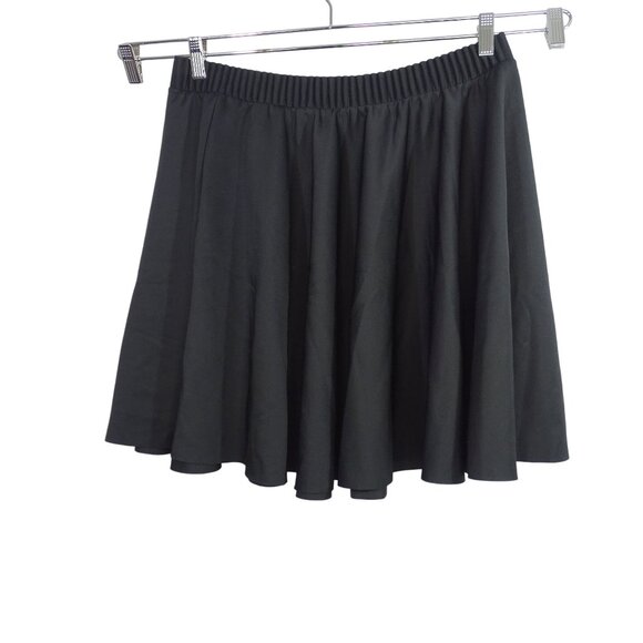 H&M Black Flared Full Skirt Women Size L Pull On Knee Length NEW - Picture 1 of 6